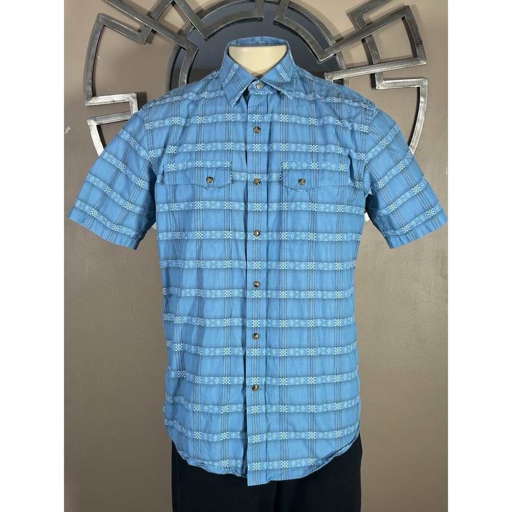 Pendleton Western Shirt Men M Pearl Snap Cowboy Rodeo Southwestern Short Sleeve